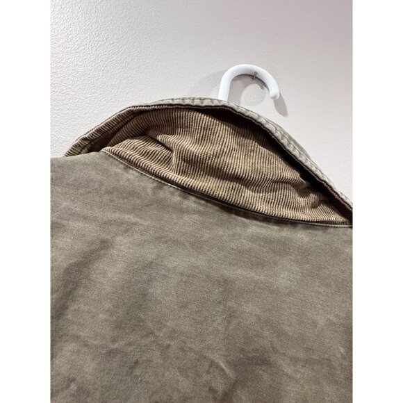 Vintage Olive Green Canvas Military Cargo Lined Field Jacket 257-AJC XXL Heavy - Picture 2 of 14